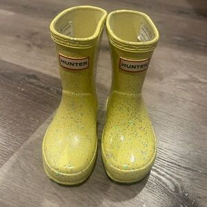 Yellow Hunter Rain boots